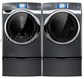 SAMSUNG STEAM WASHER AND DRYER WF457ARGSGR AND DV457EVGSGR WITH 