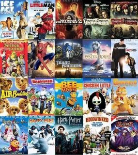 Lot of 100 Kid Family DVD Movies Shrek Third Ice Age Bee Movie 