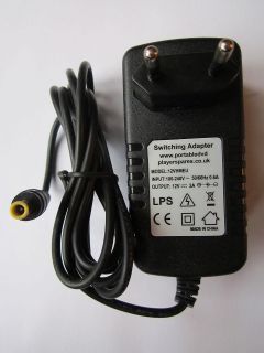 Toshiba SDP94DT Portable DVD Player 12V Mains Charger AC Adaptor Power 