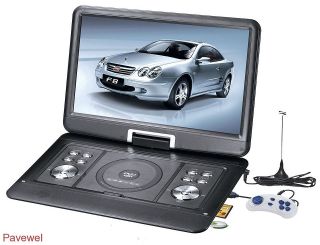 13.3 portable DVD player with game, FM, TV, USB & MC card port