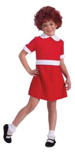 Child Little Annie Orphan Red Dress Costume Halloween