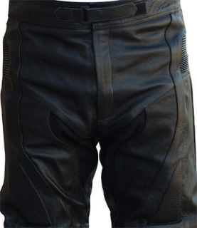 BLACK ASH MENS MOTORCYCLE PANTS LEATHER ARMORED SIZE 34