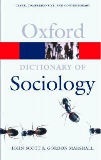 Sociology by Gordon Marshall and John Scott 2007, Paperback, Revised 
