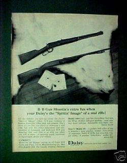 Daisy BB Pump Gun Western Rifle Toy~1964~Bear Vintage paper Print AD