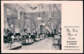   DC Woodward and Lothrop Dept Store Easter Woodies Vintage Postcard