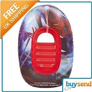 Official Licensed Spiderman Red Blue Inflatable Pool Sea Boat Dingy