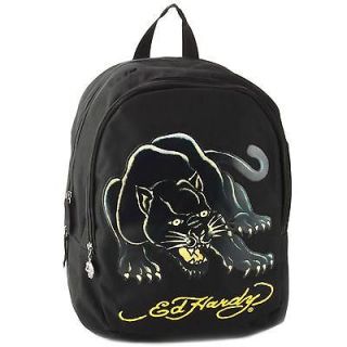 ED HARDY BRUCE *NEW* BLACK PANTHER TATTOO GRAPHIC BLACK BACKPACK 