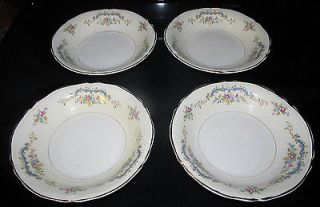 Edwin M. Knowles China Semi Vitreous Salad Soup Cereal Bowls Floral 