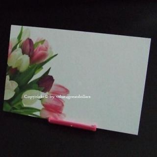 100 BLANK Wedding & Event Table Number Place Card Colourful Tulip 6 
