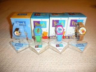   Pooh Timex Watches  Pooh, Tigger, Eeyore (3 Wrist and 1 Ring Watch