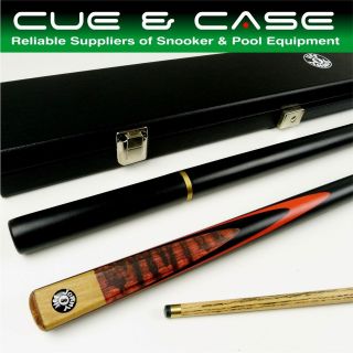 Jonny 8 Ball SNAKEWOOD Double Jointed 5pc Snooker Pool Cue & Case 