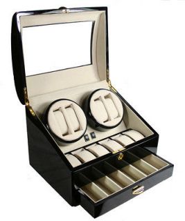 wood watch winder in Boxes, Cases & Watch Winders