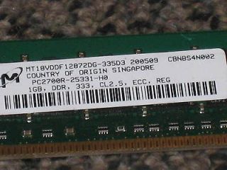 MT18VDDF12872D​G 335D3 DDR333 1GB ECC REG