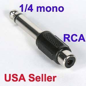   3mm Mono Phono Plug to RCA Female Jack Audio Adapter phone lot pac