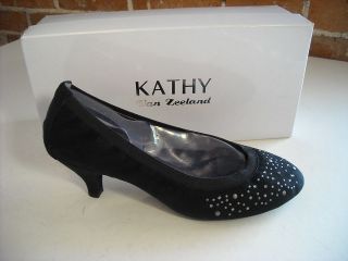 Kathy Van Zeeland Alea Black Stud & Jewel Alea Pumps