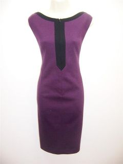 Tahari Libby Purple Sleeveless Stretch Lined Cocktail Versatile Dress 