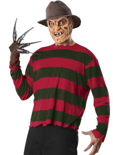   Freddy Krueger Mask, Shirt, Hat, Glove Nightmare On Elm St. Costume
