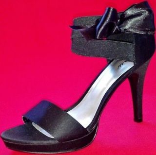 NEW Womens NW CHARLSTON Black Sandals Strappy Pumps Heels Dress 