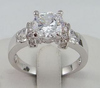   Wedding Engagement 14K Real Gold Filled 5ct CZ Diamonique ring sz8