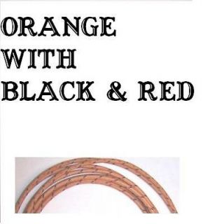 10 feet) 18 Gauge primary cloth wire   orange with red and black 