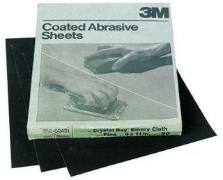 3M Coated Abrasive Sheets Crocus Emery Cloth 001K 1000 Grit Fine 9x11