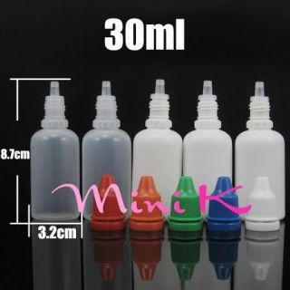 5pcs 200pcs Empty Plastic Dropper Bottles Eye Liquid Screw Cap Secure 