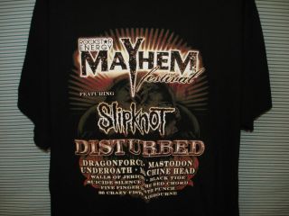 RETRO RockStar Energy Drink Mayhem Tour Shirt Mens XL Disturbed 