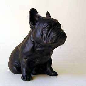 FRENCH BULLDOG, statue figurine of resin, Art Dog