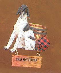 English Pointer Dog Christmas Ornament HUNTING DOGS