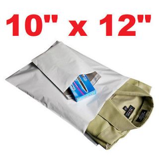 10 10x12 WHITE POLY MAILERS SHIPPING ENVELOPES PLASTIC SELF SEALING 