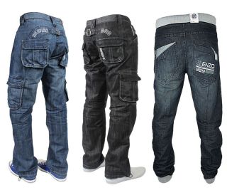 High Quality Mens Boys Enzo Branded Denim Fashion Jeans Trousers Size 