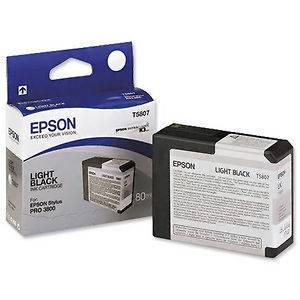 Genuine Epson T5807 Light Black Printer Ink Cartridge C13T580700