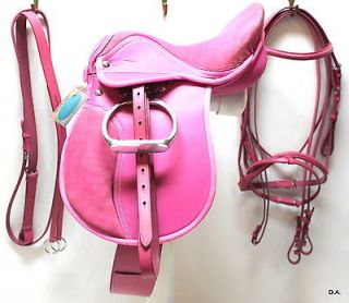 10 Pink Leather English 6 Piece Saddle Set Horse Tack Equine