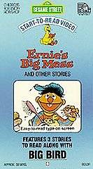 Sesame Street   Start To Read Video Ernies Big Mess VHS, 1994