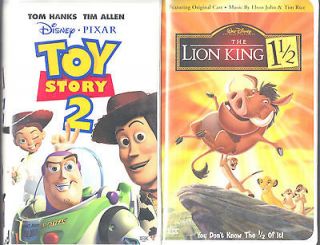Toy Story 2 (VHS, 2000) & The Lion King 1 1/2 (VHS, 2004)
