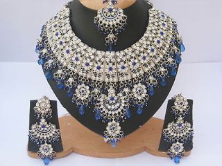 INDIAN ASHWAIRIYAS SILVER JODHA AKBAR ROYAL BLUE BRIDAL Fashion 