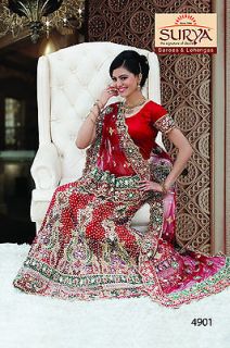 ETHNIC DESIGNER INDIAN BRIDAL WEDDING SAREE SARI LEHNGA   BOLLYWOOD 