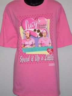 LOVE LUCY ETHEL PINK CHOCOLATE FACTORY SPEED IT UP A LITTLE CASUAL 