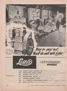 Vintage 1958 LISTER AIR COOLED DIESEL ENGINES SHEEP SHEARING 