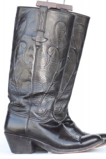   tall Lucchese leather mens buckaroo cowboy boots 9, In Excell. Cond