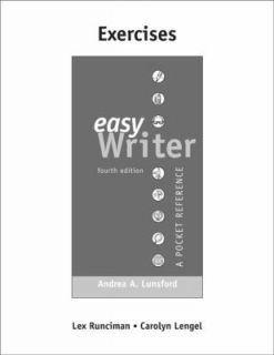 Exercises for EasyWriter by Andrea A. Lunsford 2009, Paperback