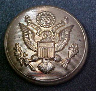 BIG US ARMY WW1 BRASS 1 1/8 COAT BUTTON MARKED THE ART METAL WORKS 