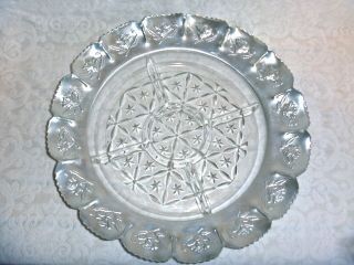 Farber Shlevin glass aluminum divided tray rose stars