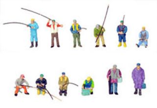 Model People Fishing (Fisherman)   Tomytec (Ningen 064 065) 1/150 N 