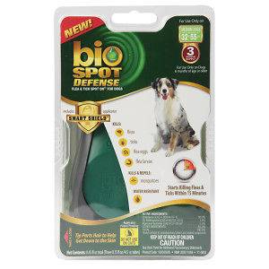 Bio Spot Defense Flea & Tick Spot on for Dogs 32 55 Pounds 3 Month 