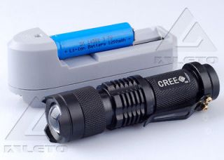 CREE LED Zoom Zoomable Focus 7W Q5 Mini Flashlight Torch 600LM 
