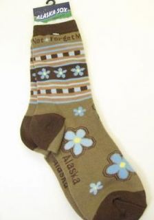 New For Bare Feet Novelty Brown Moose Socks Ladies 6 11