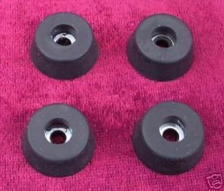   SMALL 19mm. x 8mm. 4 RUBBER FEET FOR CASES / AMPLIFIERS C/W SCREWS