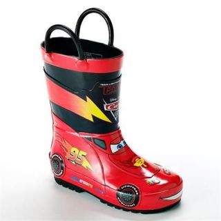 TODDLER BOYS Disney/pixar CARS 2 RED RUBBER rain boots MULTIPLE SIZES 