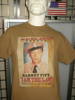 Mens The Andy Griffith Show Barney Fife Nip it in the Bud T Shirt 
